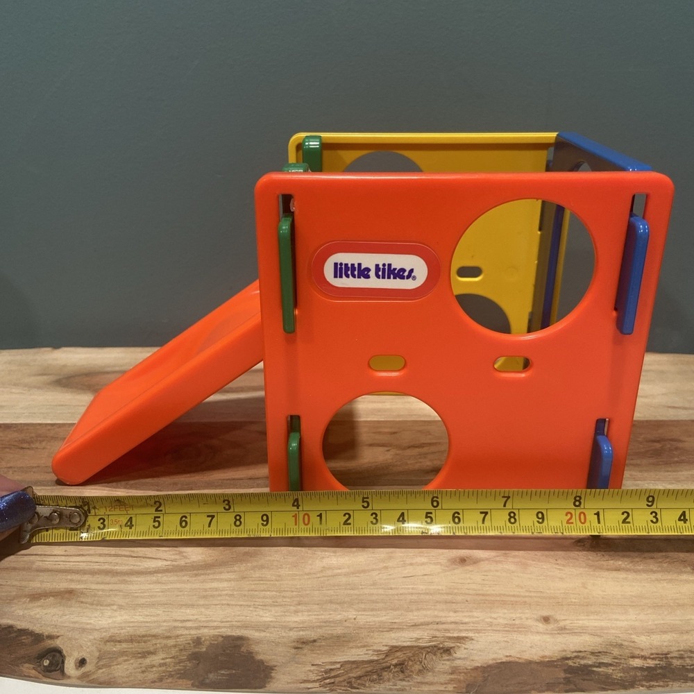DOLLHOUSE SIZE Vintage Little Tikes Jungle Gym Slide Play Cube - Picture 5 of 6